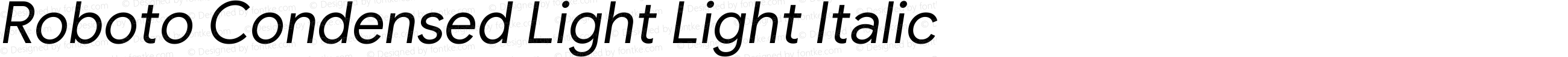 Roboto Condensed Light Italic