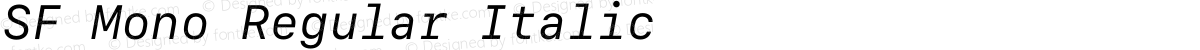 SF Mono Regular Italic