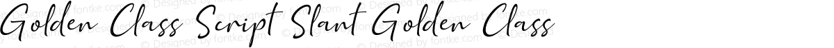 Golden Class Script Slant Golden Class