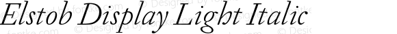 Elstob Display Light Italic
