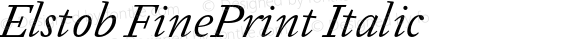 Elstob FinePrint Italic