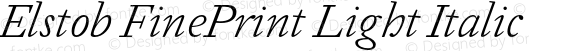 Elstob FinePrint Light Italic