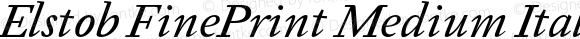 Elstob FinePrint Medium Italic