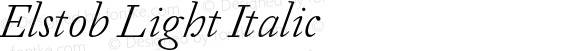 Elstob Light Italic