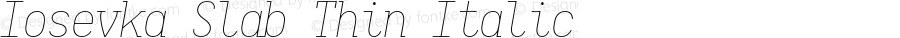 Iosevka Slab Thin Italic