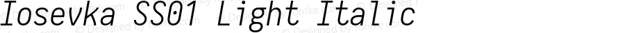 Iosevka SS01 Light Italic