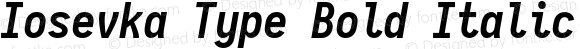 Iosevka Type Bold Italic