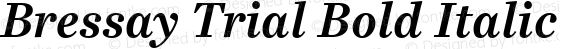 Bressay Trial Bold Italic