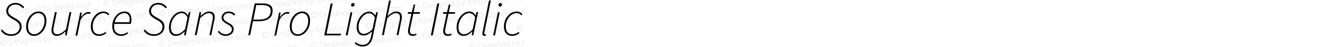 Source Sans Pro Light Italic