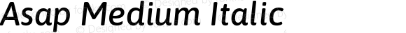 Asap Medium Italic