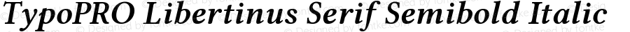 TypoPRO Libertinus Serif Semibold Italic