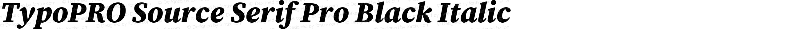 TypoPRO Source Serif Pro Black Italic