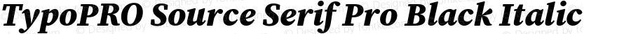 TypoPRO Source Serif Pro Black Italic