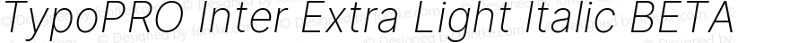 TypoPRO Inter Extra Light  BETA