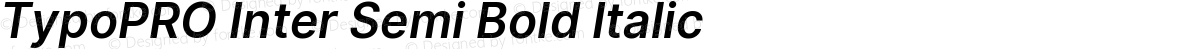 TypoPRO Inter Semi Bold Italic