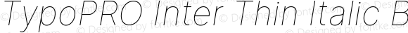 TypoPRO Inter Thin Italic BETA