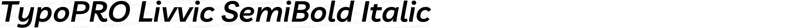 TypoPRO Livvic SemiBold Italic