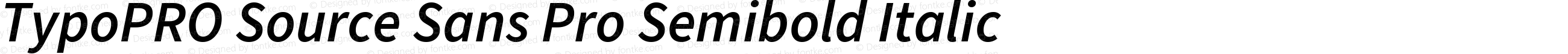 TypoPRO Source Sans Pro Semibold Italic