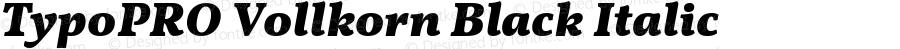 TypoPRO Vollkorn Black Italic