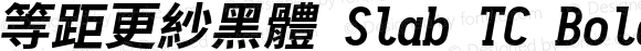 等距更紗黑體 Slab TC Bold Italic