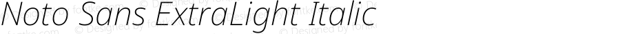 Noto Sans ExtraLight Italic