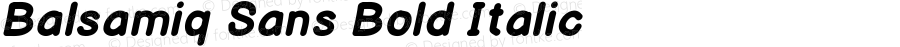 Balsamiq Sans Bold Italic