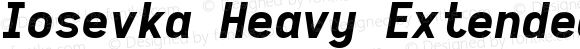 Iosevka Heavy Extended Italic