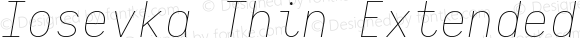 Iosevka Thin Extended Italic
