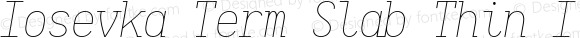 Iosevka Term Slab Thin Italic