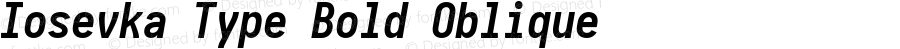 Iosevka Type Bold Oblique