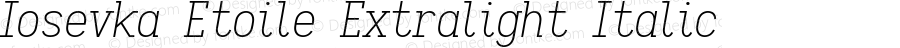 Iosevka Etoile Extralight Italic