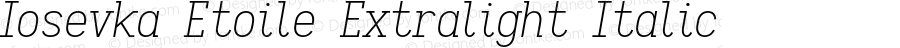 Iosevka Etoile Extralight Italic