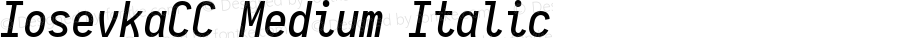 IosevkaCC Medium Italic