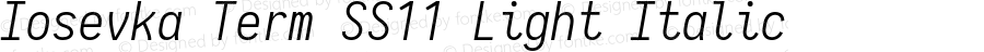 Iosevka Term SS11 Light Italic