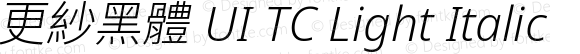 更紗黑體 UI TC Light Italic