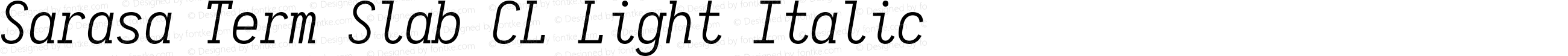 Sarasa Term Slab CL Light Italic