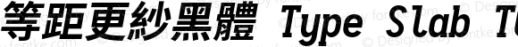 等距更紗黑體 Type Slab TC Bold Italic