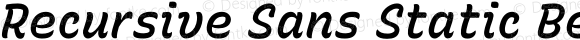 Recursive Sans Static Beta 1.019 Casual SemiBold Italic