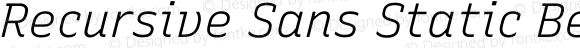 Recursive Sans Static Beta 1.019 Linear Light Italic