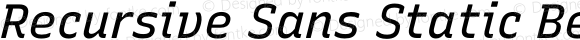 Recursive Sans Static Beta 1.019 Linear Medium Italic