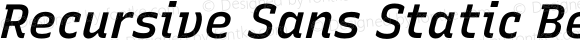 Recursive Sans Static Beta 1.019 Linear SemiBold Italic