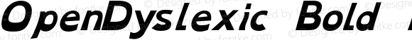 OpenDyslexic Bold Italic