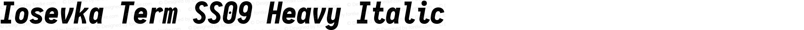 Iosevka Term SS09 Heavy Italic