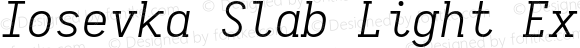 Iosevka Slab Light Extended Italic