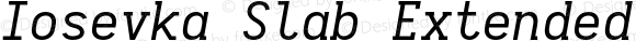Iosevka Slab Extended Italic