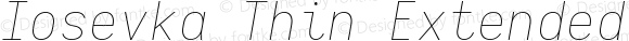 Iosevka Thin Extended Italic