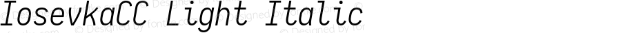 IosevkaCC Light Italic