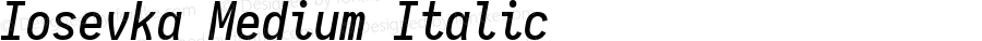 Iosevka Medium Italic