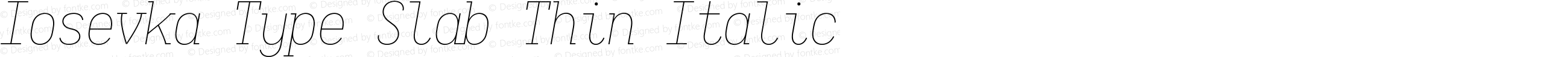 Iosevka Type Slab Thin Italic
