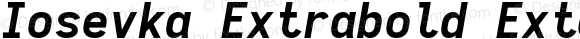 Iosevka Extrabold Extended Italic